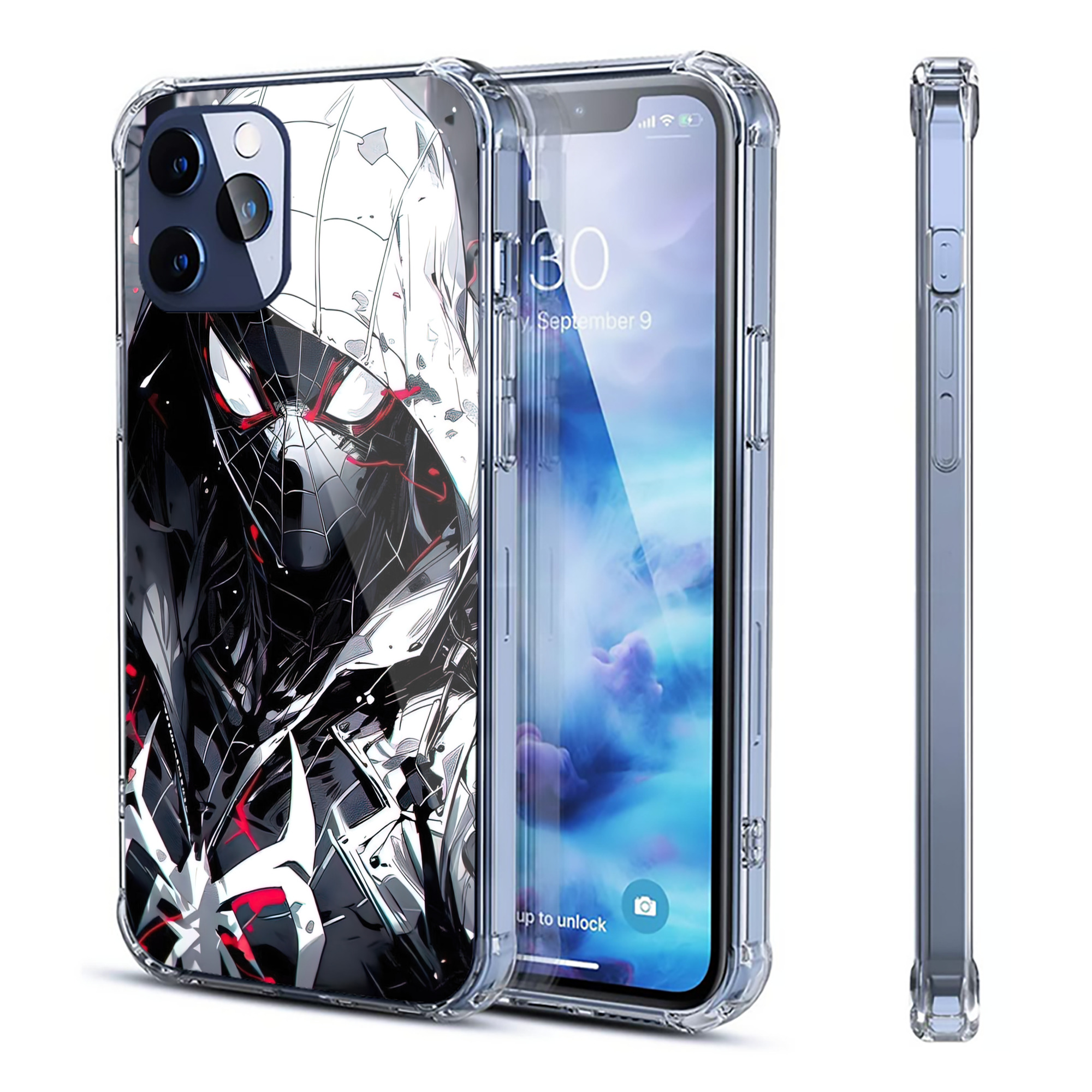 （画像用） Spider Man スパイダーマン 【iPhone 12シリーズ対応】透明スマホケース（クリアソフトケース）